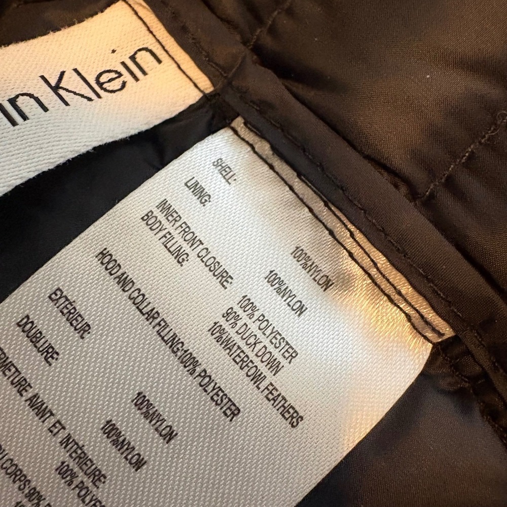 Calvin Klein Packable Down Hooded Zip Fleece Jacket Size XXL - Picture 11 of 13